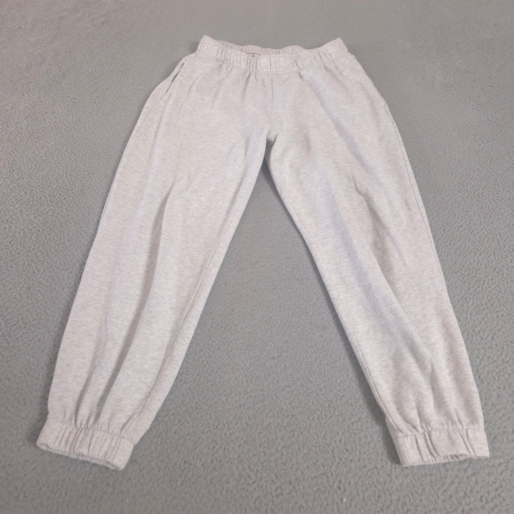 Hollister Sweatpants Womens M Gray Jogger Heathered Fleece Elastic Waist Pockets